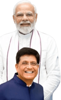 Piyush Goyal with Narendra Modi